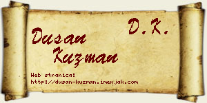 Dušan Kuzman vizit kartica